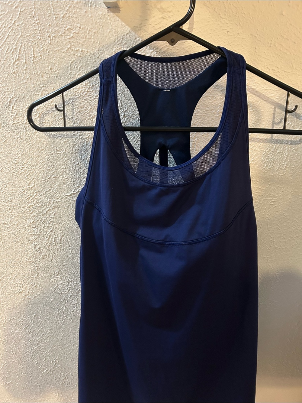 lululemon athletica Navy Racerback Mesh-Back Tank size S